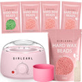 Waxing Kit + 2.5lb Rose Wax Beads for Women and Men, Brazilian Bikini Hard Wax for Coarse Hair Full body Legs, Face and Underarms at Home Waxing Beads for Sensitive Skin