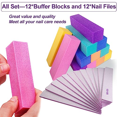 Nail File and Buffer Set 24-Piece for Acrylic & Natural Nails