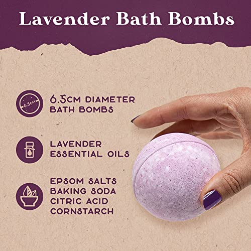 Purple Canyon Spa Gift Box for Women | Relaxing Lavender Stress Relief Gift for Women | All Natural Ingredients | 6 Peice Set