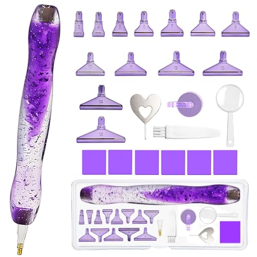 5D Diamond Painting Pen Kit 26-Piece with 15 Nibs & Accessories