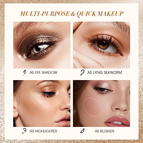 Eyeshadow Stick Pencil - Creamy Metallic & Matte Makeup (6# Peachy)