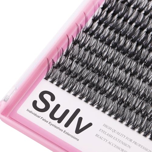 SULV D Curl Wispy Lash Clusters - 200PCS Soft Band Eyelash Extensions for Beginners