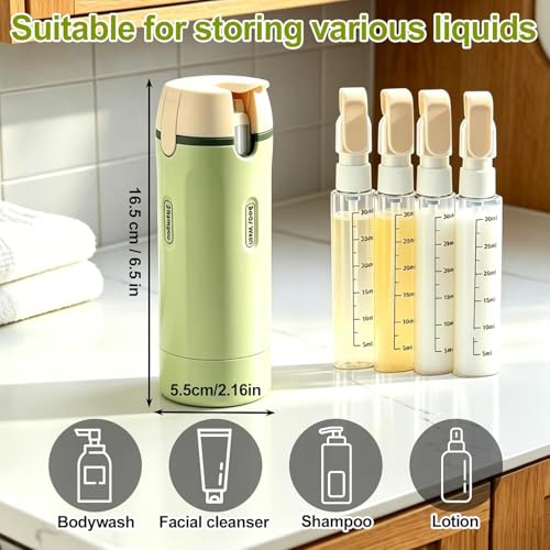4-in-1 Travel Dispenser - 30ml Leak-Proof Bottles for Toiletries