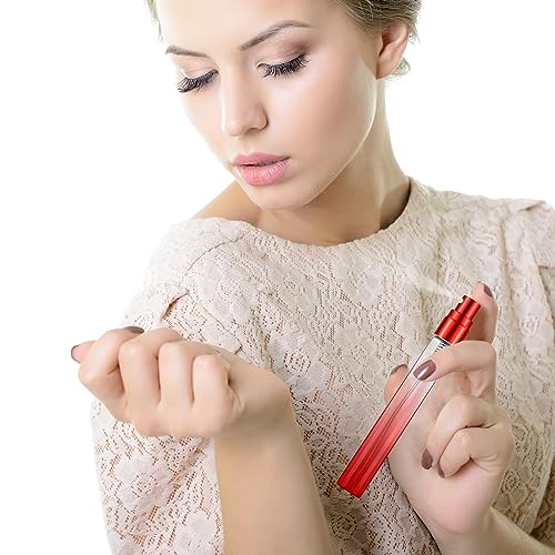 Zhehao 72 Pieces Mini Perfume Spray Bottles 10 ml Colorful Glass Fine Mist Refillable Spray Empty Bottles Perfume Atomizer Small Sample Containers for Travel Essential Oils Cleaning
