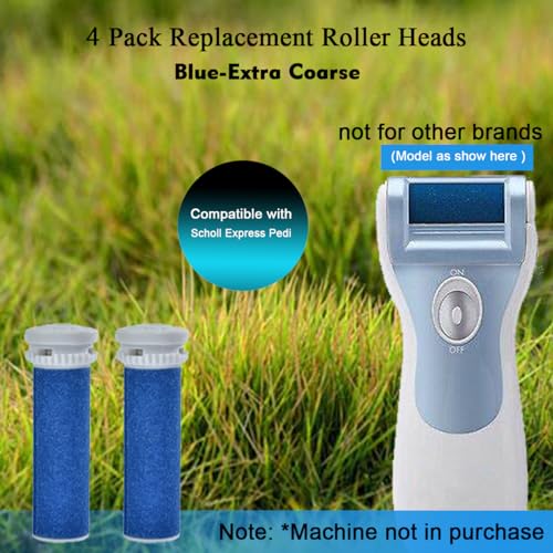 4 Pack Blue Extra Coarse Rollers for Scholl Express Pedi