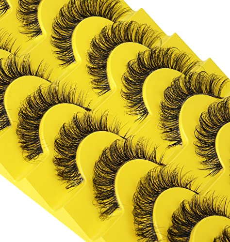 Cat Eye Russian D Curl Lashes - Fluffy Faux Mink Strips