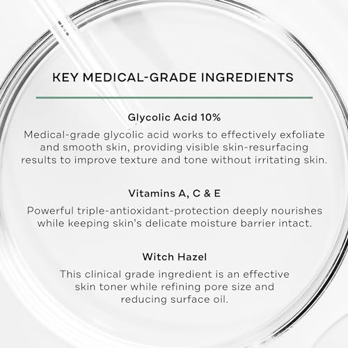Replenix Glycolic Acid Resurfacing Skin Peel, Medical-Grade Facial Peeling Pads for Discoloration & Acne (60 ct.)