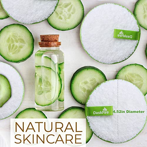 Reusable Makeup Remover Pads, Facial Make Up Removal Wipes, Washable Face Cleaning Cloths, Hypoallergenic for Mascara, Eye Shadow, Lipstick, Foundation -3 pcs, 4.5" Dia