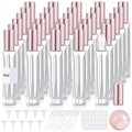 Domensi 30 Pack Rose Quartz Glass Roller Bottles 10ml
