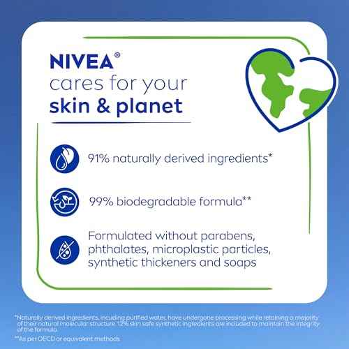 NIVEA Pampering Coconut and Almond Milk Body Wash with Nourishing Serum, Moisturizing Body Wash for Women, Enriched with Provitamin B5 and Vitamin E, 20 Fl Oz Bottle, Pack of 3