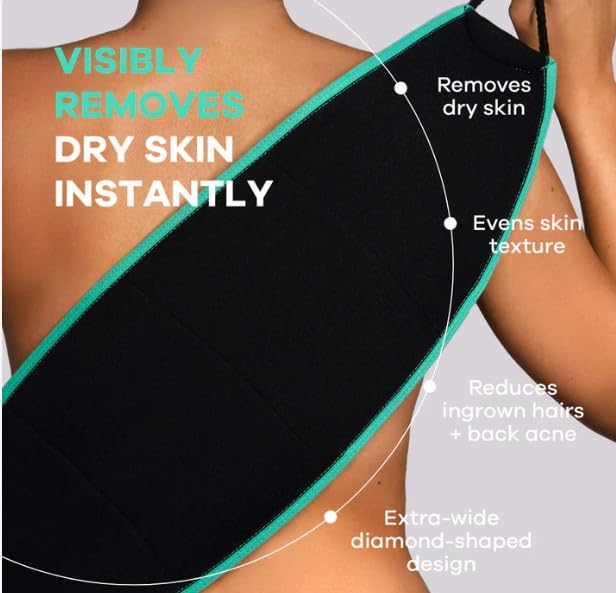 Dermasuri Deep Exfoliating Back Scrubber - 27" Long Body Exfoliator