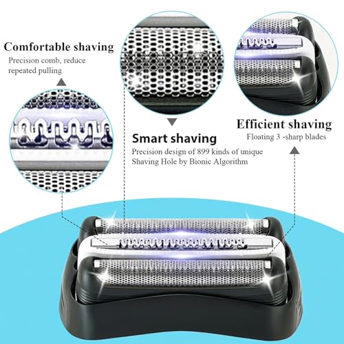 2 PCS Series 3 32B Replacement Shaver Head, Compatible with S3 Razors 301S, 310S, 320S, 330S, 340S, 360S, 3000S, 3010S, 30S, 3020S, 350CC, 370CC, 3050CC