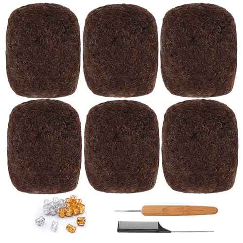 Afro Kinky Bulk Human Hair For Dreadlock Extensions Repair Locs,Twist Braiding, 100% Human Braiding Hair £¬30Grams each bundles Total (8Inch #4 6Packs)