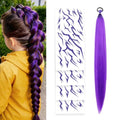26 Inch Purple Braiding Hair Extensions | Pre-Stretched Synthetic