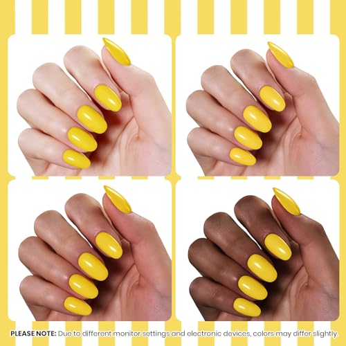 Beetles Yellow Gel Nail Polish Lemon Stripe 9ML