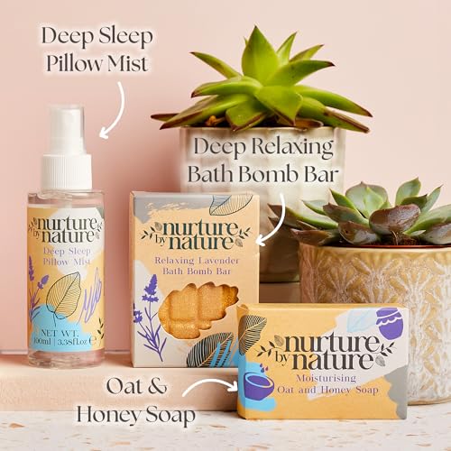 NURTURE BY NATURE Self Care Gift Set for Women ? 6 Piece Relaxing Bath & Body Spa Gift Basket with Bath Bomb, Hand Cream & Scented Candle ? Self Care Gifts for Valentine¡¯s Day & Mother¡¯s Day Gift