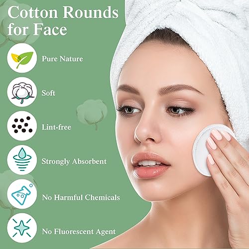 Maxcheck Bulk Cotton Rounds 3000 Count - 3-Layer Makeup Remover Pads