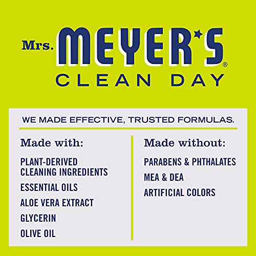 MRS. MEYER'S CLEAN DAY Hand Soap Refill, Made with Essential Oils, Biodegradable Formula, Lemon Verbena, 33 Fl. Oz - Pack Of 2