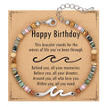 Happy Birthday Wave Bracelet for Women - Friendship Gift from Sister