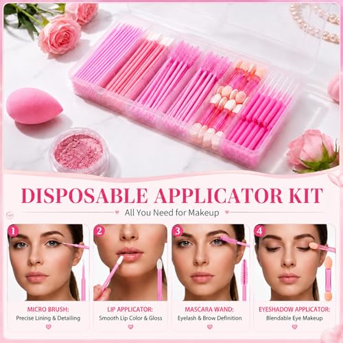 311-Piece Disposable Makeup Applicators Kit - Wands, Brushes & Swabs
