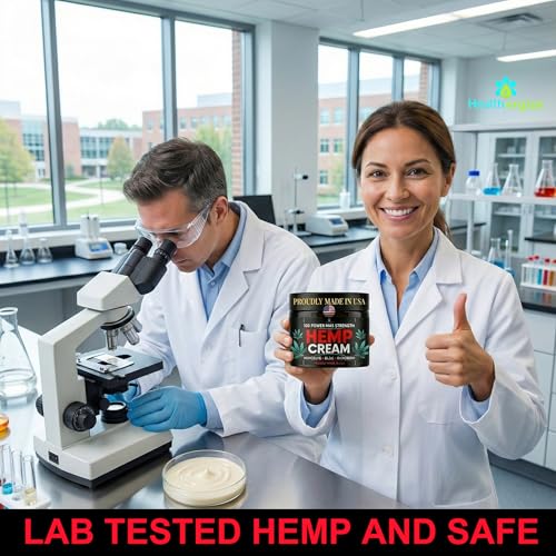 Hemp Cream Maximum Strength-Full Body Hemp Lotion HempOil Infused-Lavender, Aloe, Turmeric, Aches, Muscles, Joints, Back, Knees, Neck-Made in USA