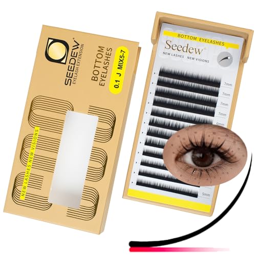 Bottom Lash Extensions 5-7mm J Curl 0.10mm 12 Rows