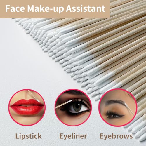 600PCS Pointed Cotton Swabs - 4 Inch Precision Microblading Tips
