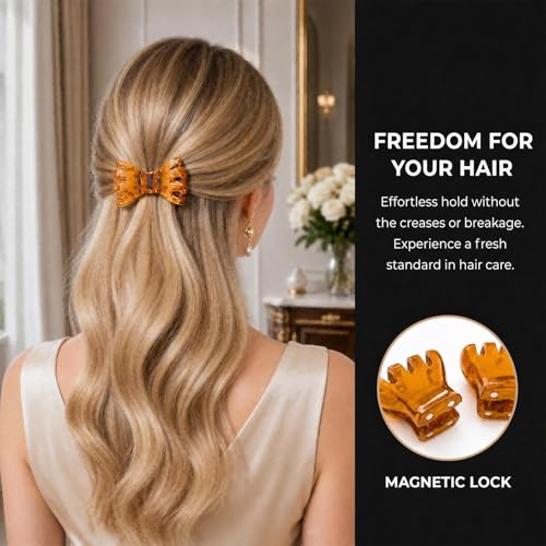 ASTRULUME Magnetic Hair Clips - 2-in-1 Strong Hold, No-Slip