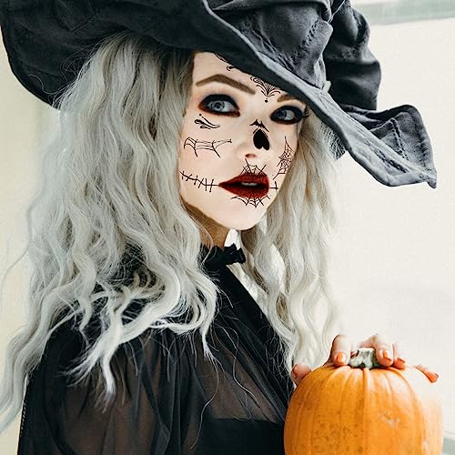 Sugar Skull Temporary Face Tattoos - 10 Sheets Day of Dead