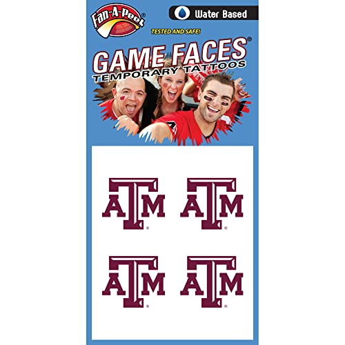Texas A&M Water Based Temporary Tattoos - 4 Pack
