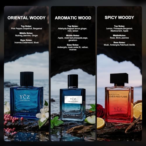 Ycz 3-Pack Men's Eau de Parfum Gift Set, 1.7 Fl Oz