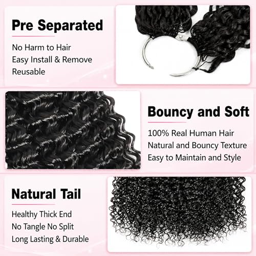 Jerry Curly Crochet Hair 12" 240g | 100% Human Hair Feather