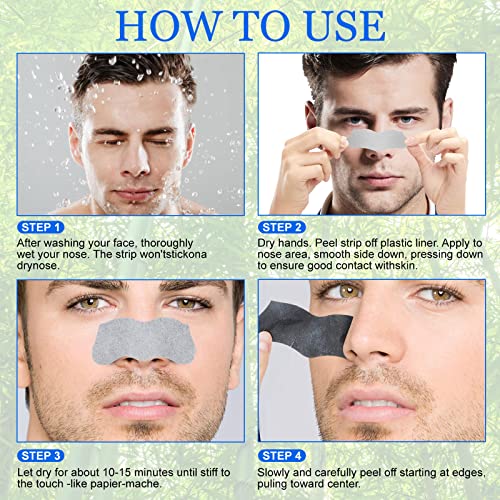 AGETITY Nose Strips, 90 Pcs Nose Blackhead Remover Strips, Pore Strips for Blackheads, Blackhead Removal Deep Cleansing Nose Pore Strips for Men