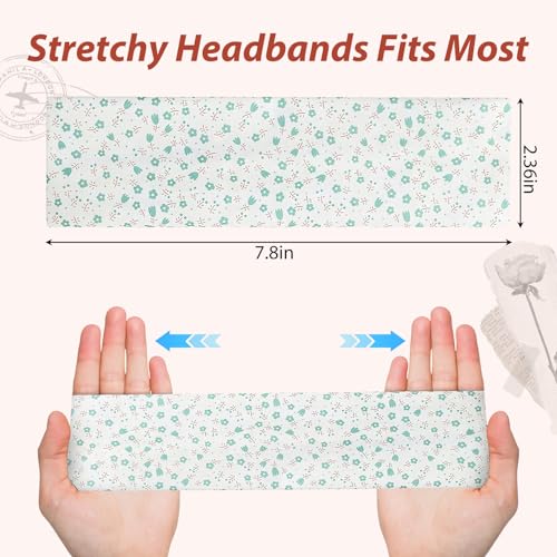 Women's Headbands Non-Slip Elastic 2 Inch Wide 6 Pack