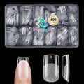 UNA GELLA 600 Pcs Short Square Gel Nail Tips - Pre Etched Full Cover