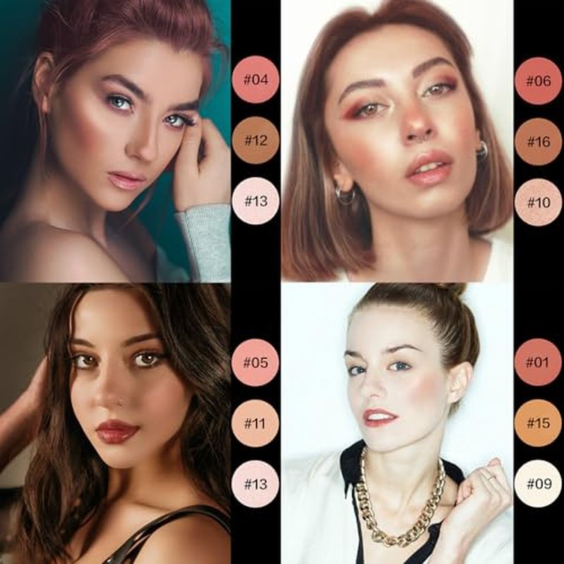 16-Color Contour Palette with Blush, Highlighter & Bronzer