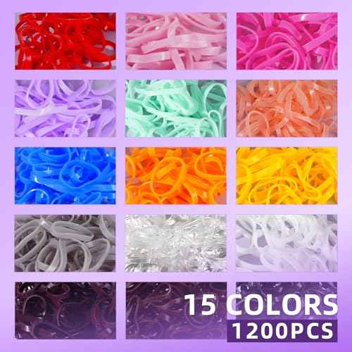 Toddlers Hair Accessories Set for Girls - Colorful Small Rubber Bands,No Damage Elastic Hair Ties and Topsy Tail Tools