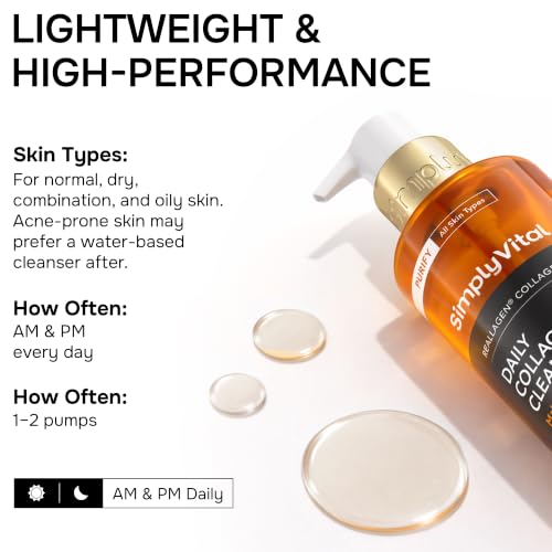 Vegan 3-in-1 Facial Cleansing Oil with Hydrating Ingredients - 6.76 fl oz