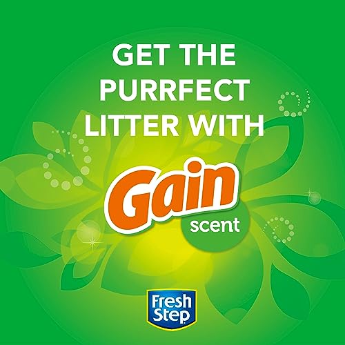 Fresh Step Clumping Cat Litter with Febreze Gain Scent, Activated Charcoal for Odor Control, 14 Pounds