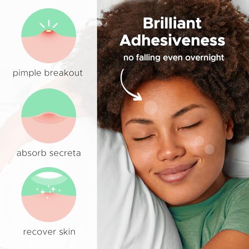 TKTK Pimple Patches for Face, 4 Sizes Acne Patches Hydrocolloid Zit Patches Acne Dots Cystic Pimple Stickers Acne Cover Patch with Tea Tree and Calendula Oil