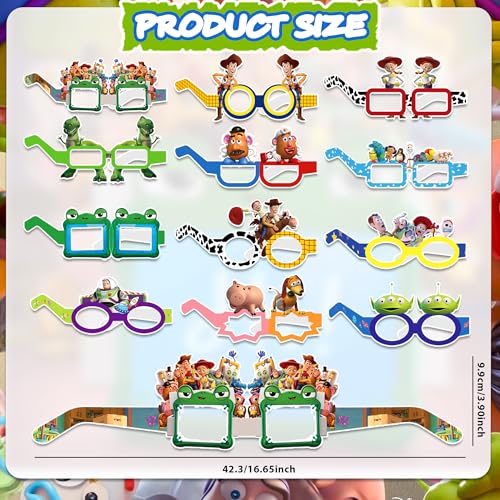 12-Pack Cartoon Theme Story Glasses for Parties & Dress Up