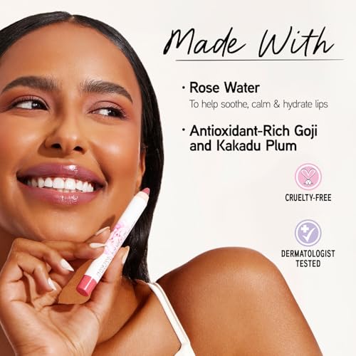 Physicians Formula Ros? Kiss All Day Glossy Lipstick Lip Color Makeup, Love Letters, | Dermatologist Tested, Clinicially Tested
