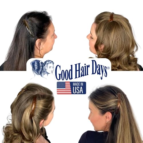 Good Hair Days Curved Side Combs 3.75" - 2 Pack, All Hair Types