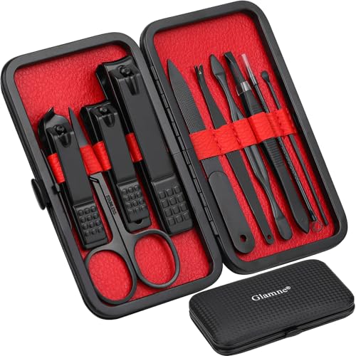 Professional 10-in-1 Stainless Steel Manicure Set with Travel Case