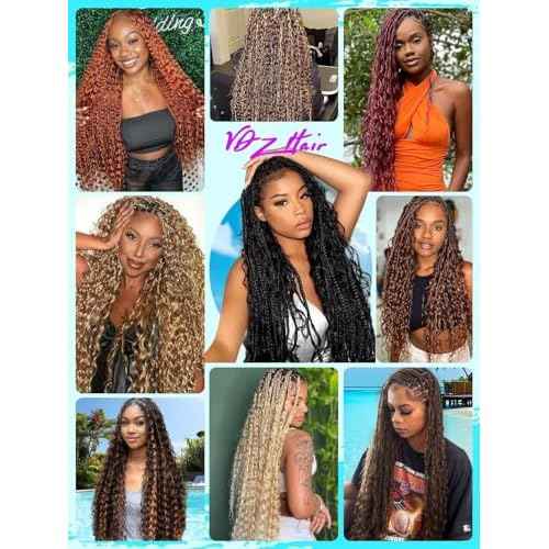 12A Human Braiding Hair for Boho Braids 5 Bundles 16 Inch 160g Deep Wave Braiding Hair for Bohemian Knotless Braids 100% Unprocessed Brazilian Virgin Bulk Hair Extensions No Weft Natural Color