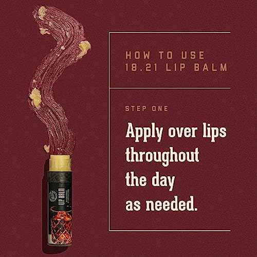 18.21 Man Made Lip Balm - Lip Protectant Hydrates & Moisturizes with Beeswax, Cocoa Butter & Vitamin E - For Chapped and Dry Lips