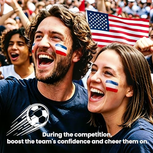 3-in-1 Red, White & Blue Face Paint Stick for Sports Fans
