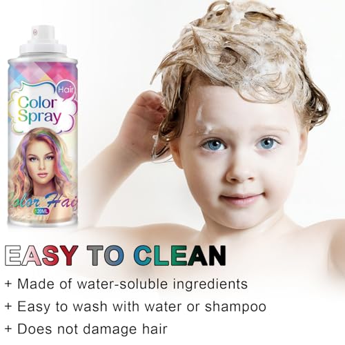 Temporary Hair Color Spray Black - Washable One-Day Dye