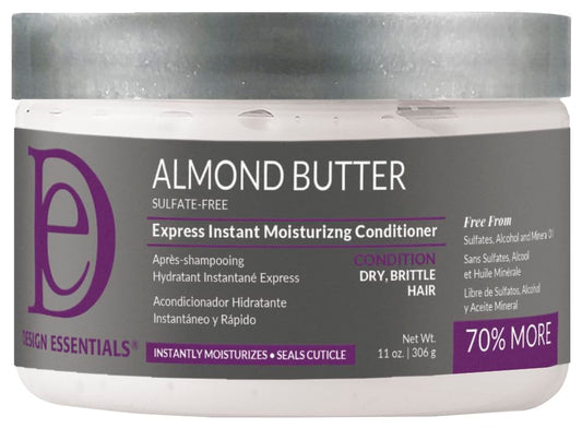 Design Essentials Almond Butter Express Instant Moisturizing Conditioner for Dry, Brittle Hair, 11 Ounce (Pack of 1)