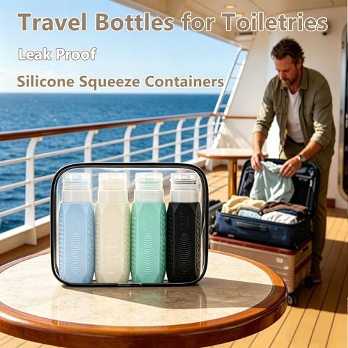 TSA Approved Travel Bottles 3oz 2oz Leak Proof Silicone Set